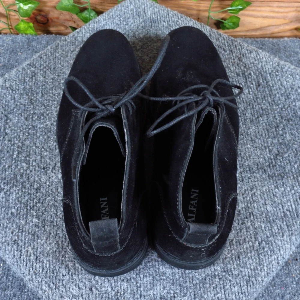 Alfani Tripp Mens Chukka Boots Size 7.5M Dress Office Black Faux Suede